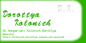 dorottya kolonich business card
